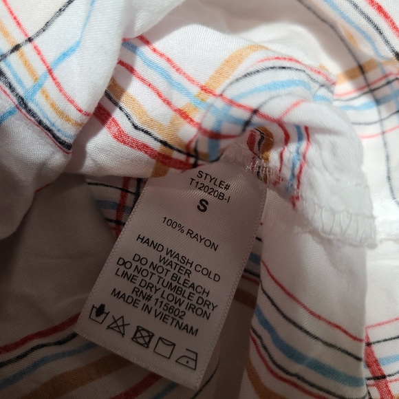 3 for $15 / LUSH • plaid chiffon tunic - Picture 6 of 12